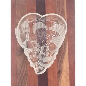 Vintage Gorham‎ Snowy Sweethearts Snowman Dish Germany Holiday Winter